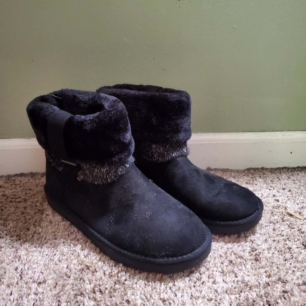 Women's Black Snow Ankle Boots